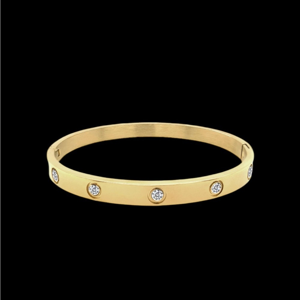 Jennifer Miller yellow gold stacking bracelet NIB